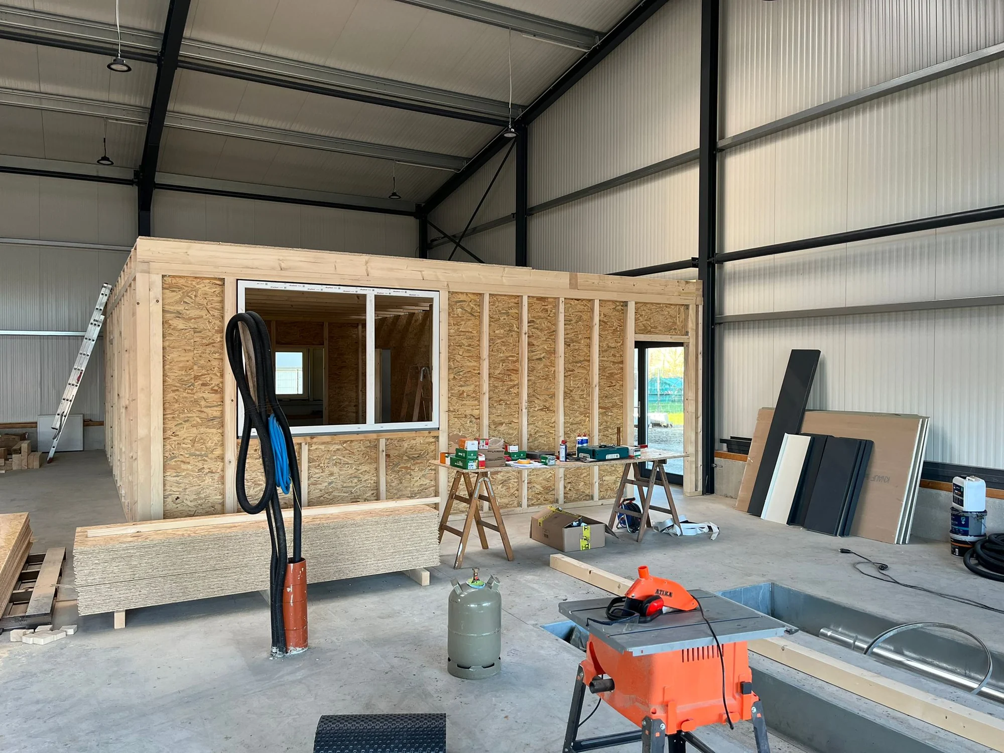 New installation within an existing hall